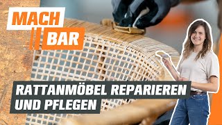 Rattanmöbel reparieren reinigen und pflegen  OBI [upl. by Isma]