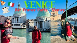 Venice Italy Travel Vlog  Air France Economy Paris Venice ✈️ [upl. by Tilly448]