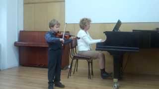 Rondino by Parashkev Hadzhiev  violin Viktor Vasilev 6 years old [upl. by Brig]