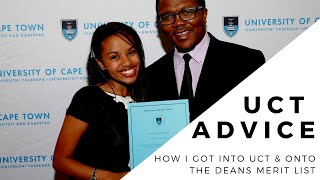 UCT ADVICE HOW I GOT INTO UCT amp ONTO THE DEANS MERIT LIST [upl. by Murdoch]