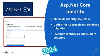 ASPNET Core Identity How to Override IdentityUser amp Add Columns to AspNetUsers Table [upl. by Llehcim]