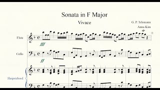 Telemann  Sonata for Flute and B C in F Major TWV 41F2 [upl. by Eynaffit571]