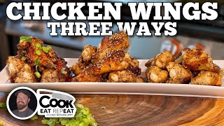 Chicken Wings Three Ways  Blackstone Griddles [upl. by Kendyl]