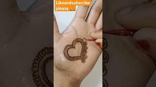 Heart tattoo mehndi design ❣️❣️ [upl. by Nimrac885]