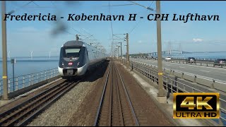 Führerstandsmitfahrt Dänemark 4K Fredericia  København H  CPH Lufthavn over Køge Nord med LYN 50 [upl. by Carmita205]