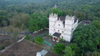 Aerial video of St Bartholomews Church Chorao Goa [upl. by Scrivenor]