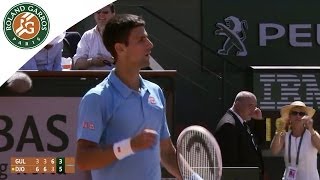 Novak Djokovic v Ernests Gulbis Highlights  Mens SemiFinal 2014  RolandGarros [upl. by Crawley572]