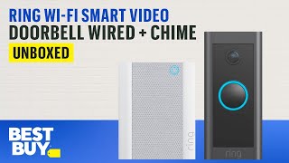 Ring WiFi Smart Video Doorbell Wired  Chime  Unboxed from Best Buy [upl. by Matilda]