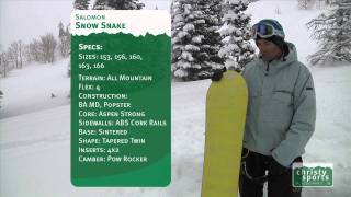 20112012 Salomon Powder Snake Snowboard Review  Christy Sports [upl. by Carmon]