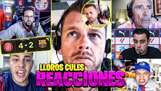 LAS MEJORES REACCIONES de CULES al BARCA 24 GIRONA 🤣 HUNDIDOS por el CAMPEONATO DEL REAL MADRID [upl. by Eseerahs191]