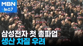 삼성전자 사상 첫 총파업…반도체 생산 차질 현실화되나 MBN 뉴스7 [upl. by Anifesoj]