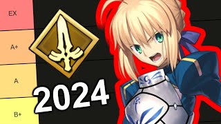 FateGrand Order – Saber Tier List 2024 [upl. by Rosabelle878]