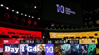 100 vs GG  Day 1 LCS 2022 Lock In Groups  100 Thieves vs Golden Guardians full game [upl. by Kellina]