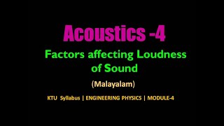 Acoustics4 Factors affecting acoustics of a building  KTU  Engineering Physics B  Module4 [upl. by Anhoj]