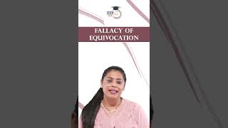 Informal Fallacy  Fallacy of Equivocation  Logical Reasoning  UGC NET  Sheemal Bhagi ugc net [upl. by Boorman]