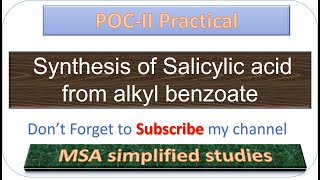 Synthesis of Salicylic acid from alkyl benzoate [upl. by Dryden]