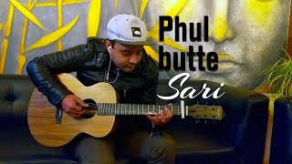 Phul Butte Sari  Fingerstyle Guitar Cover   Marmik Lama  Rajan Raj Shiwakoti [upl. by Enirtak98]