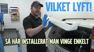 Monterar en original vinge med inbyggt bromsljus på Volvo V70 T5 2003 Råttan [upl. by Laubin]