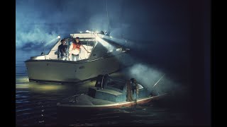 Jaws 1975 Scene Brody and Hooper Find Ben Gardners Boat 4K Remastered [upl. by Llevad]