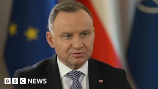 Jets to Ukraine decision ‘not easy’ Poland’s president says  BBC News [upl. by Pennebaker307]