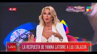 La respuesta de Yanina Latorre a Luli Salazar quotMe inspira una gran lástimaquot [upl. by Garrik964]