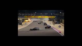 Romain Grosjean crash video [upl. by Dymphia]