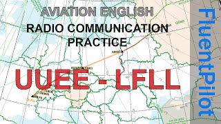 Aviation English Radio Communication Practice SVO to LYS FluentPilotRU [upl. by Littman517]