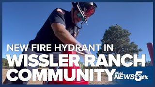 Wissler Ranch community welcomes new fire hydrant ready for potential fires [upl. by Novad282]