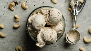 Vegan Vanilla ICE CREAM Recipe  NO Churn [upl. by Ardnasela]