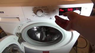 Review and Demonstration of Hoover DYN7144XD1 7kg 1400 spin super slim depth washing Machine [upl. by Lorilyn]