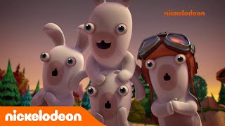 Les lapins crétins  Invasion  Aller sur la lune  Nickelodeon France [upl. by Haduj]