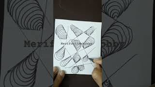 Zentangle Pattern shortsfeed art zentangleart relaxing drawing [upl. by Sukram811]