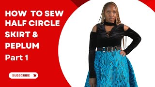 How to sew half circle skirt amp peplum blouse Part1 contentcreator viralvideo trending explore [upl. by Mloclam]