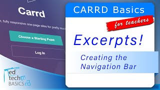 Lesson 13 Creating the Navigation Bar in CARRD [upl. by Koppel]