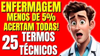 🔴 25 PERGUNTAS DE ENFERMAGEM Quiz enfermagem [upl. by Carrissa]