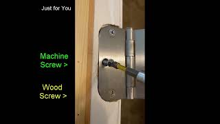 Door Hinge Hole Repair How to Repair a Door Hinge Hole Thats Too Big for Wood Screws [upl. by Kingsly]