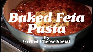 Baked Feta Pasta with Cherry Tomatoes Garlic and Basil [upl. by Einhpad647]