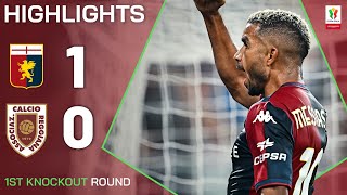 GENOAREGGIANA 10  HIGHLIGHTS  Messias sends Grifone through  Coppa Italia Frecciarossa 202425 [upl. by Aratahc545]