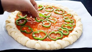 La plus Délicieuse Pizza que jai jamais Faite ‼️ Incroyablement Simple et Rapide 🔝👌Pizza Recipe [upl. by Eceinart]