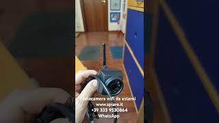 Telecamera wifi con infrarossi da esterno alimentazione 12220 volt [upl. by Regnij17]