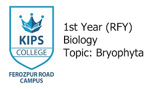 Bryophyta  1st Year Biology [upl. by Essej]