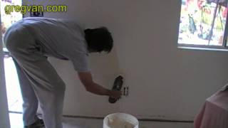 Skim Coating Wall with Plaster over Existing Wall Texture [upl. by Odnuges]