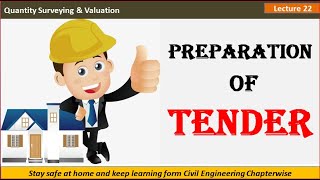 How to Prepare a Tender  Step by Step full procedure along with specification of house [upl. by Woodley]