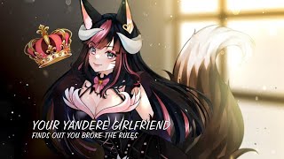 🌸 F4F Your Yandere Girlfriend Finds Out You Broke The Rules DomComfort ASMR Roleplay [upl. by Leahcimal947]