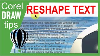 Reshaping text box in CorelDraw [upl. by Rebecca]