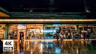 Dusk in Futakotamagawa Tokyo in the rain  4K HDR with Binaural Japanese Sounds [upl. by Publea]