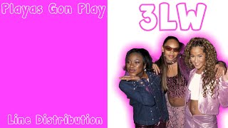 3LW  Playas Gon’ Play Line Distribution [upl. by Anneg531]