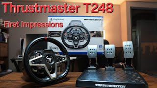 Thrustmaster T248 Unboxing Setup amp First Impressions Review In Progress [upl. by Yelnahs662]