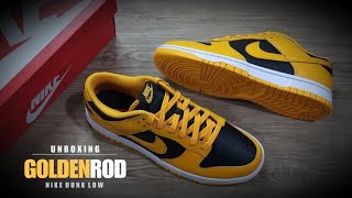 UNBOXING GOLDENROD 2021 Nike Dunk Low Retro [upl. by Hamish279]