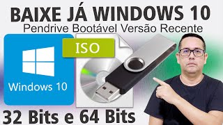 Como Baixar o Windows 10 Original e Pendrive Bootável 32Bits ou 64Bits Versão Recente [upl. by Madonia]